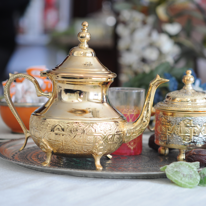 BeldiNest Handmade Turkish Double Boiler  Copper Teapot