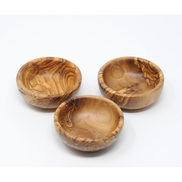 Small handmade wooden bowl set of 5 popular