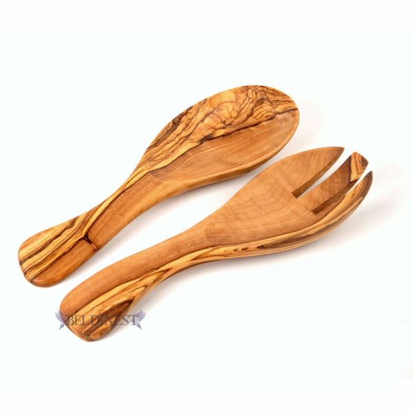 Olive Wood Salad Serving Spoon and Fork – Casablanca Market