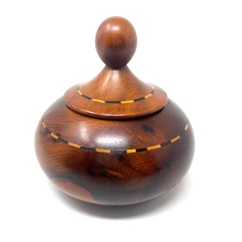 Thuya Burl Wood Acorn Sugar Bowl 4.5"