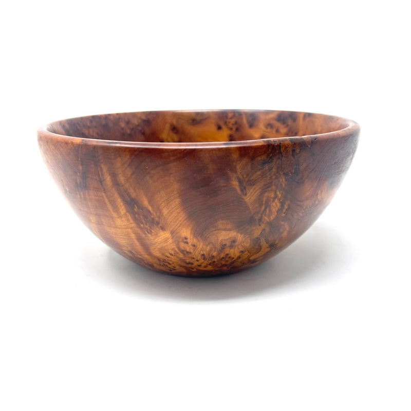 BeldiNest Moroccan Thuya Burl Wood Salad Bowl 6.75- 9.5"