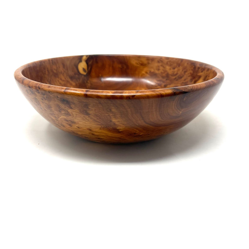 BeldiNest Moroccan Thuya Burl Wood Salad Bowl 6.75- 9.5"