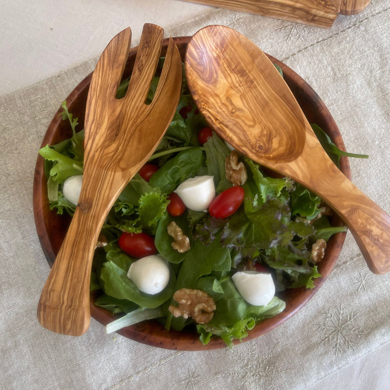 BeldiNest Moroccan Thuya Burl Wood Salad Bowl 6.75- 9.5"