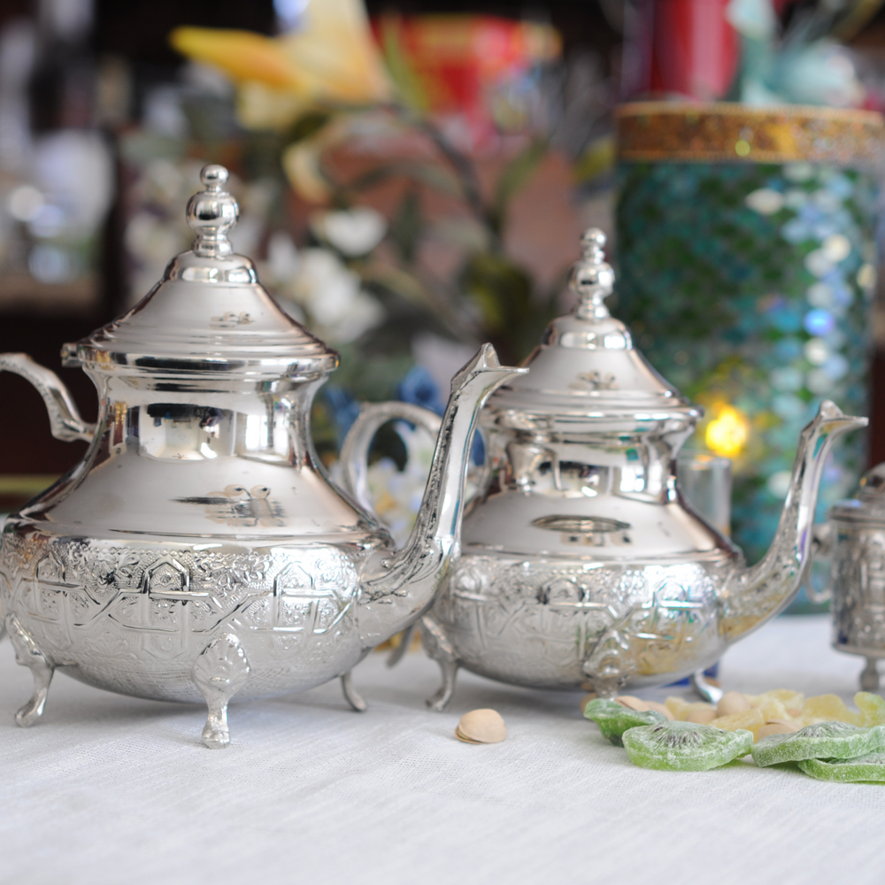 Handmade Turkish Double Boiler Tin Plated Copper Teapot