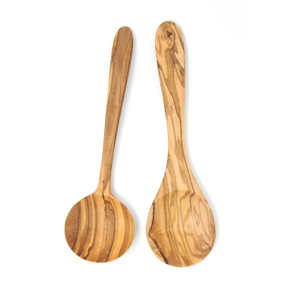 BeldiNest Olive Wood Strainer Spoon for Cooking - Round Big Mouth -  12-inch, pc - Kroger