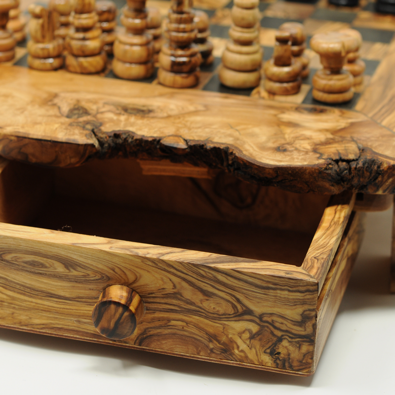 Rustic Chess Roll Rustic Olive Wood Chess SOlive Wood Chess Set- Rustic Wooden Chess ...