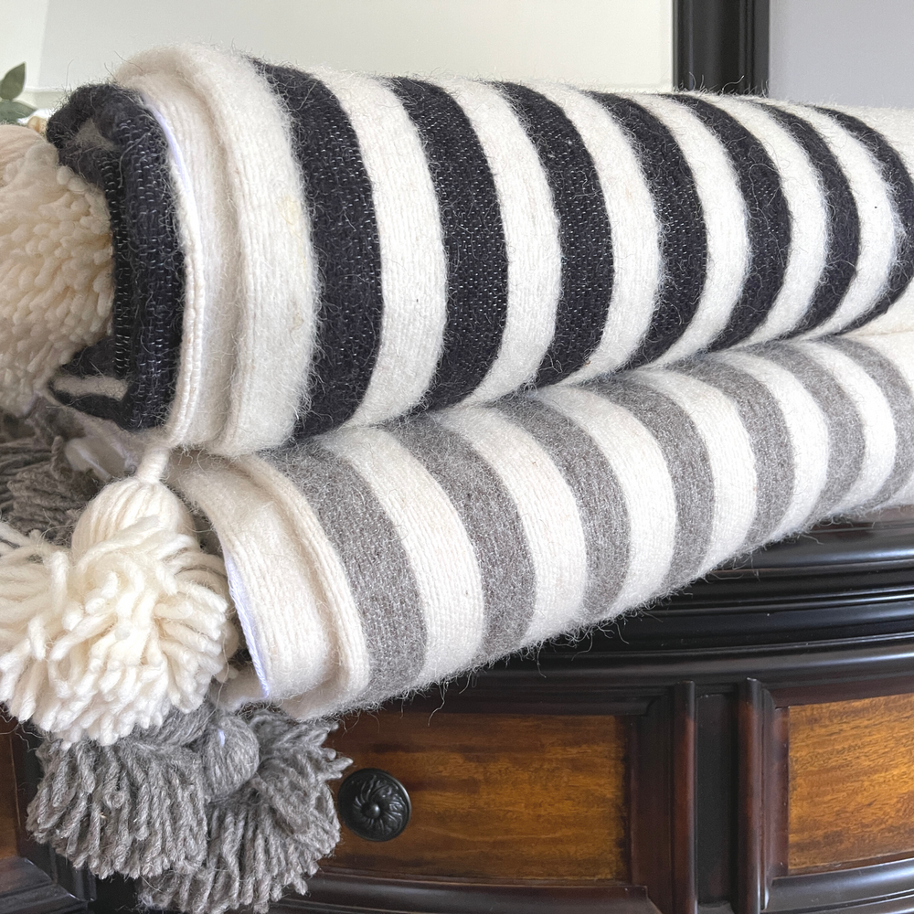 Hand loomed discount wool blanket