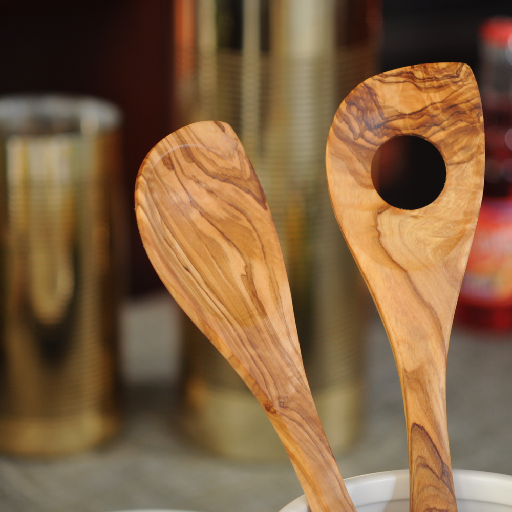 Olive Wood Pointed Baking Spoon – Be Home
