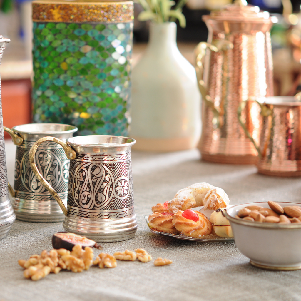 Hand Chiseled Arabesque Copper Small Mug