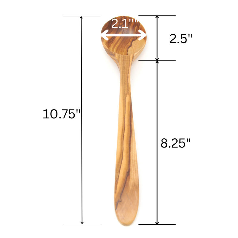 BeldiNest Olive Wood Spoon Ladle - 10.75"  Capacity 1fl oz