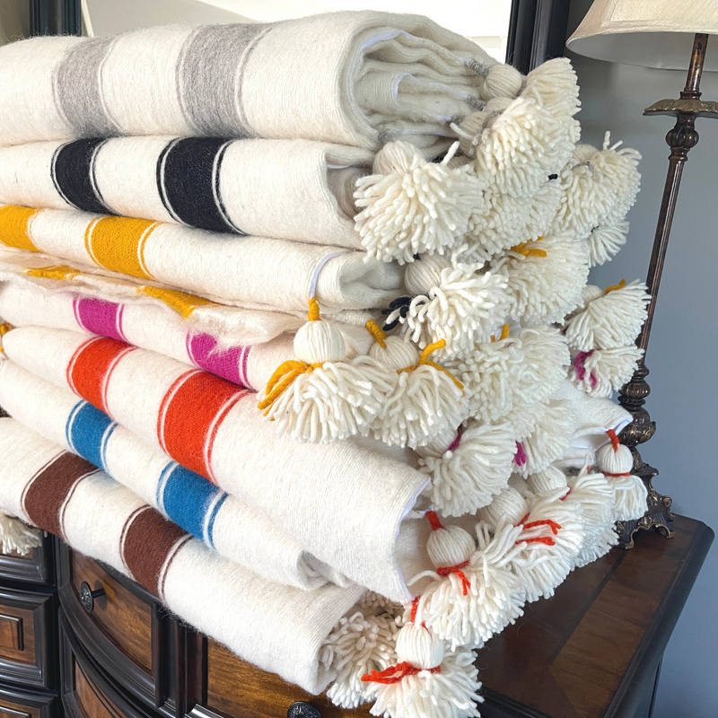 Hand woven wool discount blanket