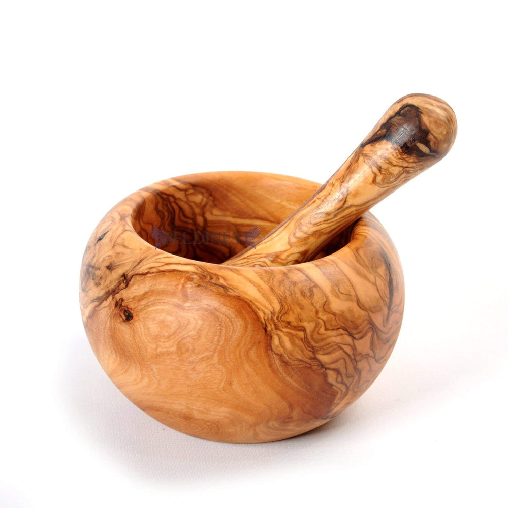 French Olive Wood Mortar + Pestle #petit