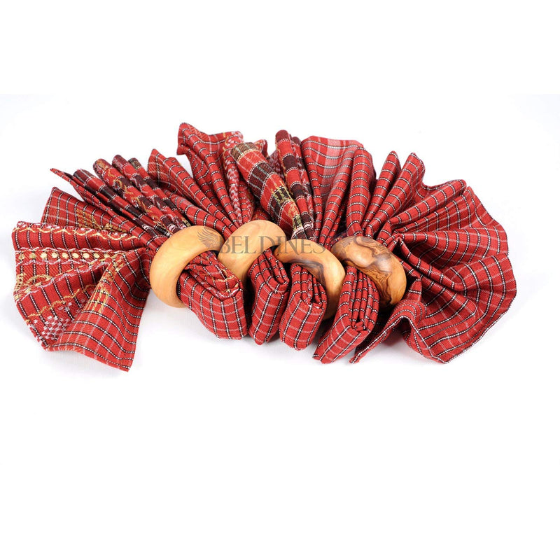BeldiNest Napkin Rings set of 4 Handcrafted From Olive Wood