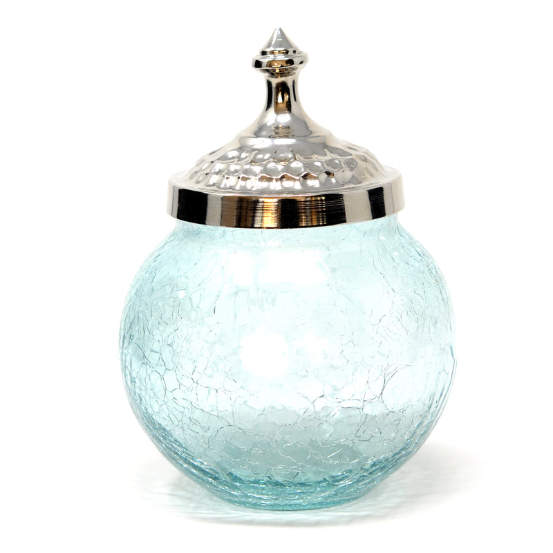 Carafe Hand Blown Crackle Glass Decanter