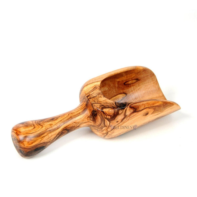 Handmade Olive Wood Large Scoop 8" Wooden Bath Salt Scoop Holds about 1cup